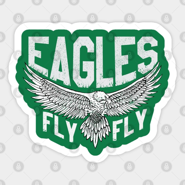 Fly Eagles Fly T-Shirt Sticker by JJDezigns